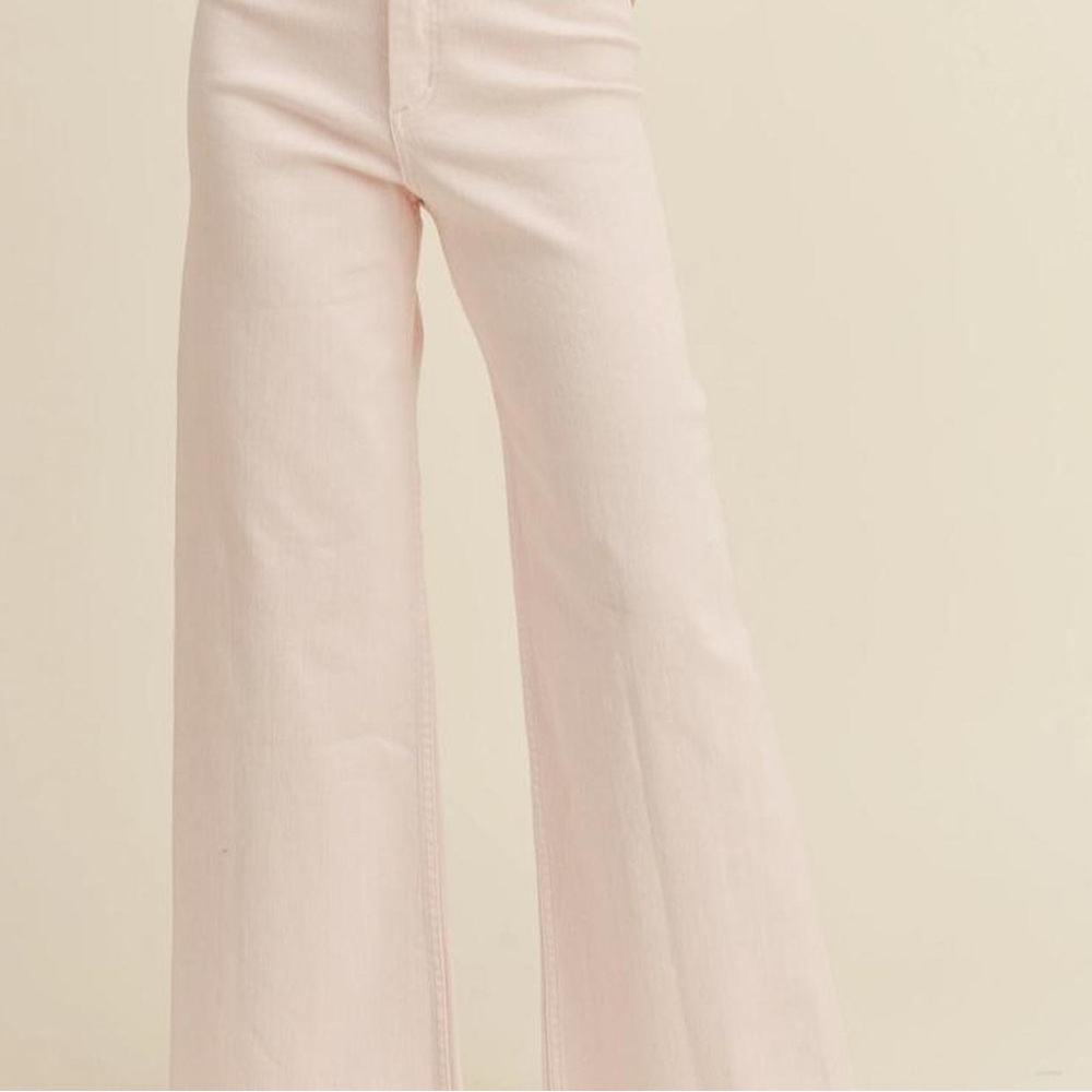 MIOU MUSE - STRAIGHT WIDE LEG DENIM PANTS